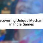 Discovering Unique Mechanics in Indie Games