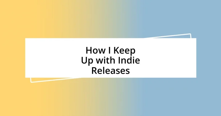 How I Keep Up with Indie Releases