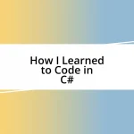 How I Learned to Code in C#