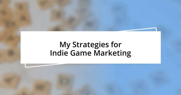 My Strategies for Indie Game Marketing